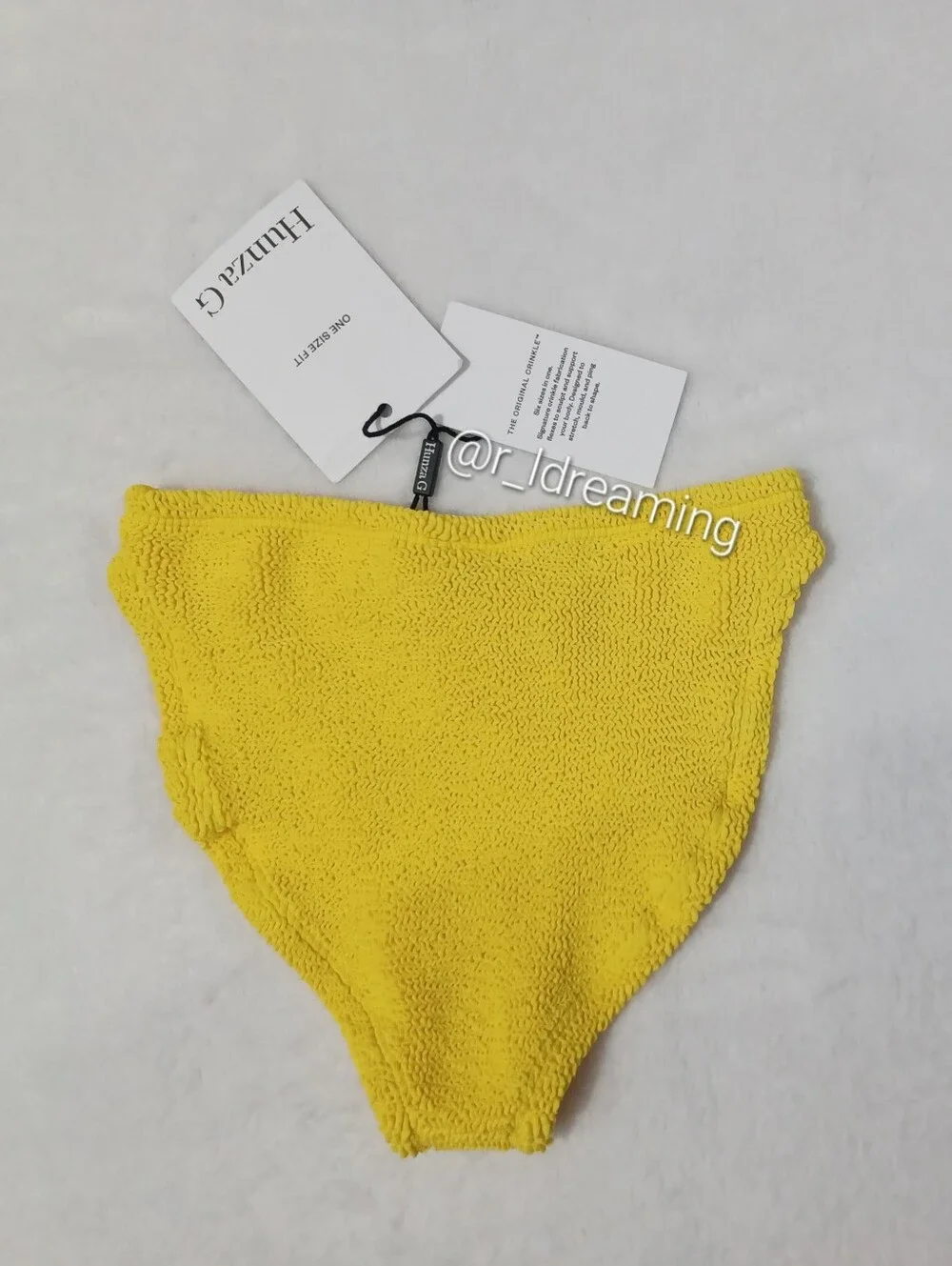 NWT Hunza G Jean Bikini Bottom In Sunflower One Size